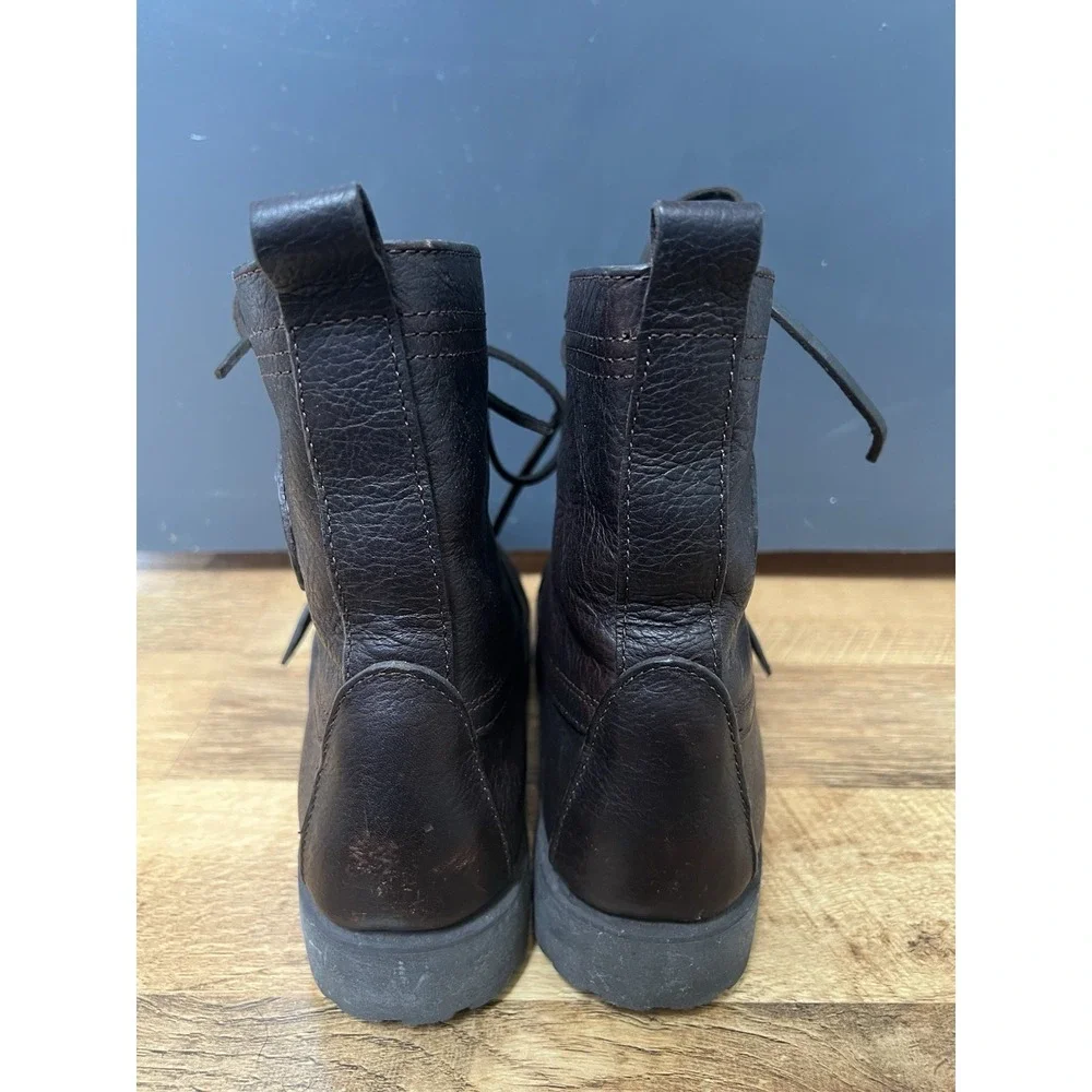 Polo Ralph Lauren Ranger POLO Country Tumbled Grain Brown Leather Boots Mens 8.5